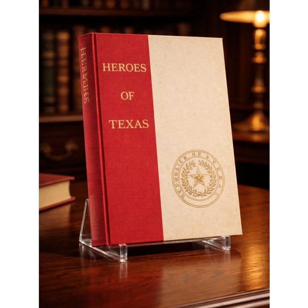 VINTAGE- Hero’s of Texas Hardback Book with Paper Cover - Stephen F Austin